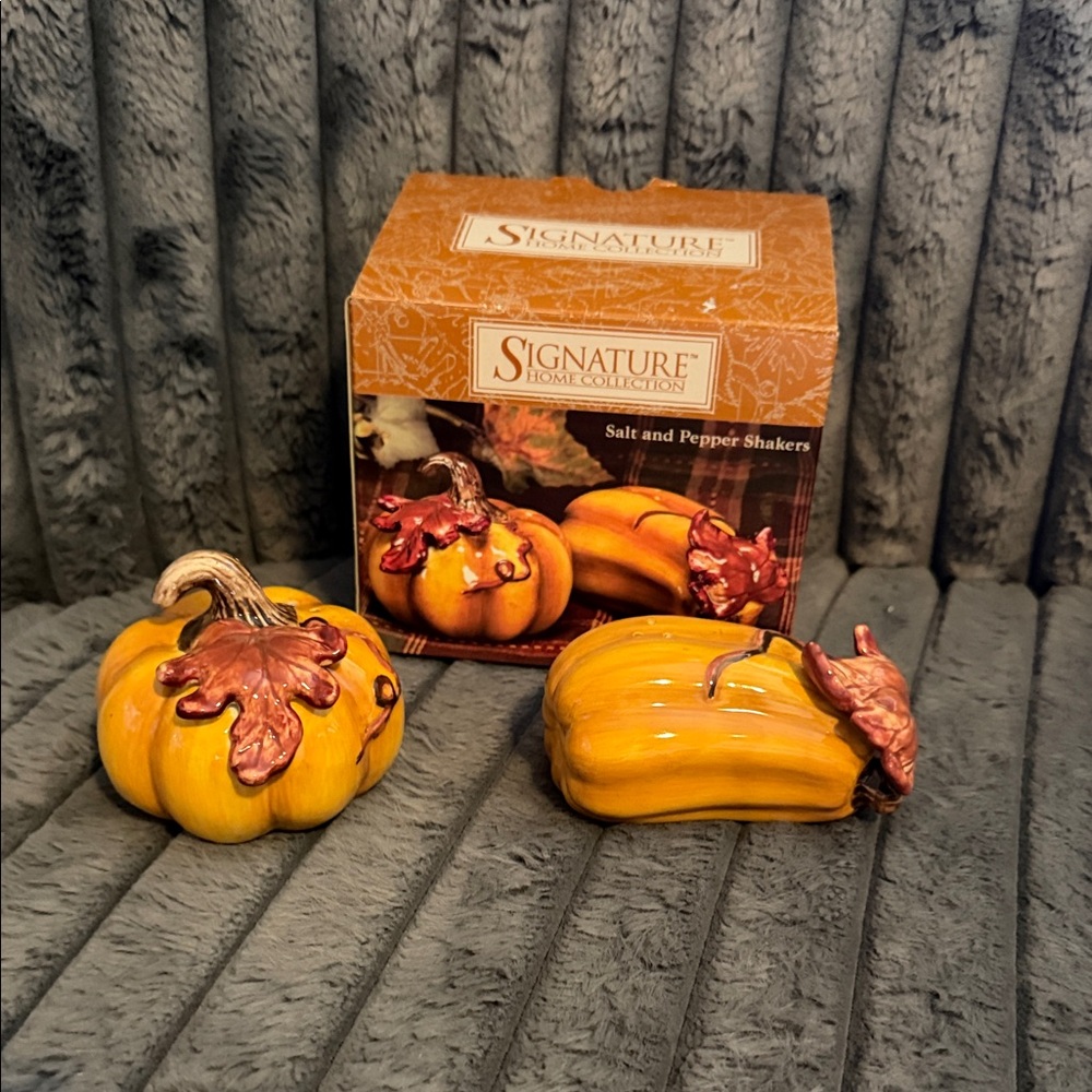 Signature Home Collection Pumpkin and Squash Salt and Pepper Shakers
